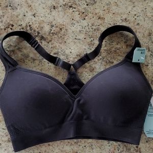Black lightly padded sports bra